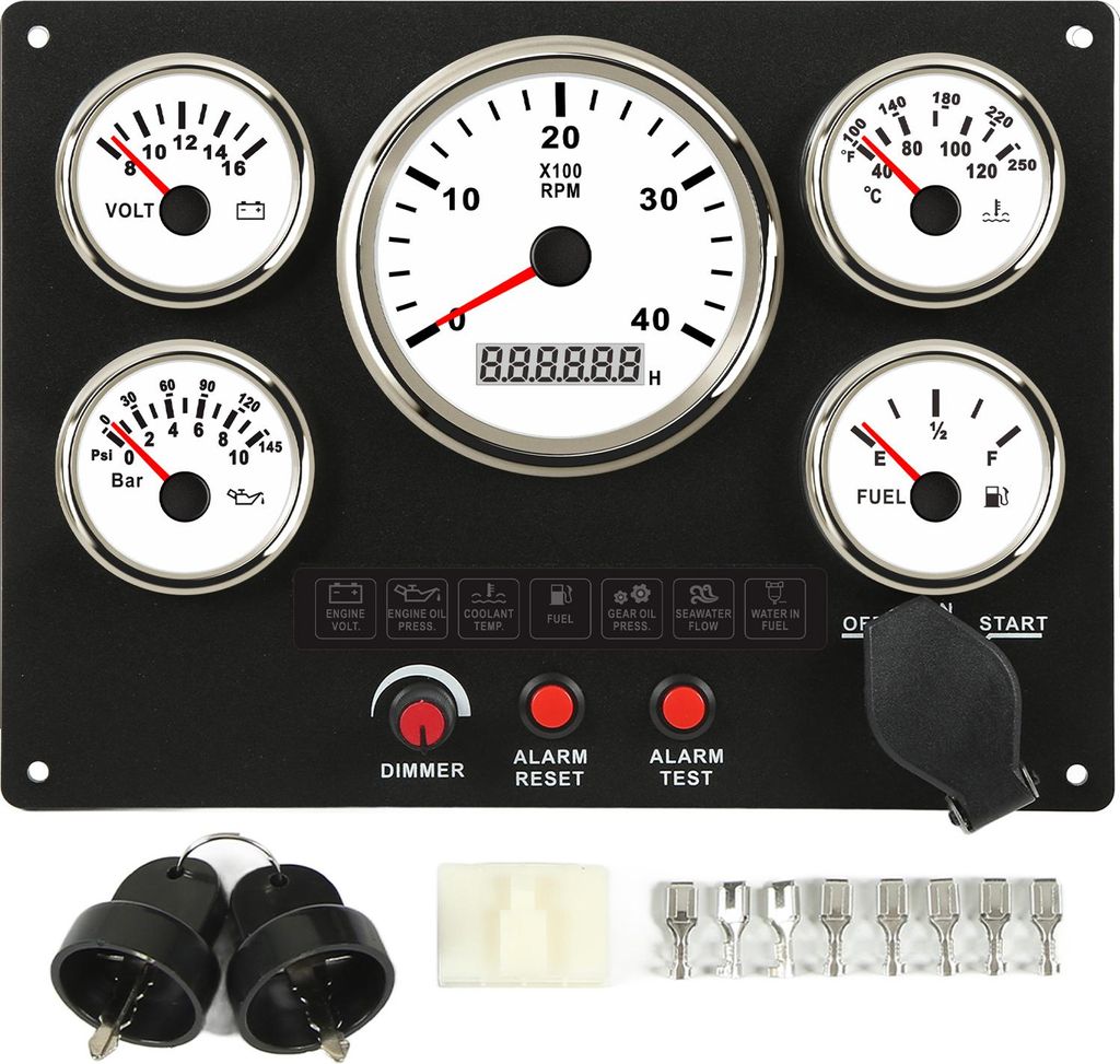 Bootsinstrumententafel, 4000 U/min, Drehzahlmesser, Produktbild 