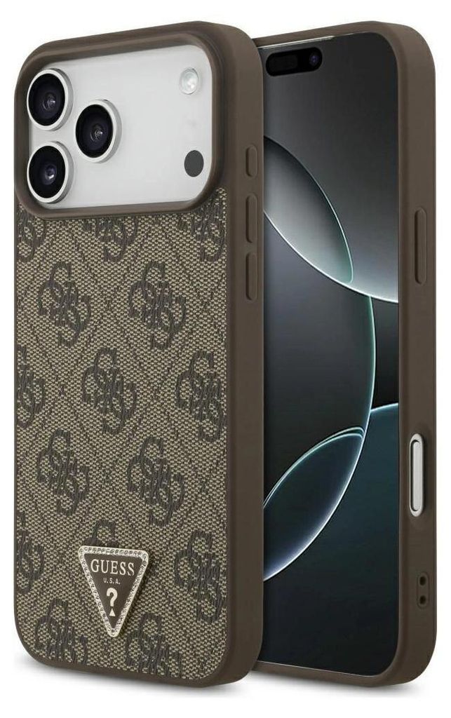 Guess Leather 4g Triangle Strass Magsafe Iphone 17 Pro Max Image du produit 