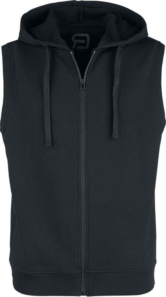 RED by EMP Herren schwarze Sweat Weste mit Kapuze M