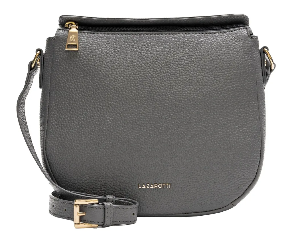 Lazarotti Bologna Leather Nola-13 Grey - Sac à épaule en cuir gris chic