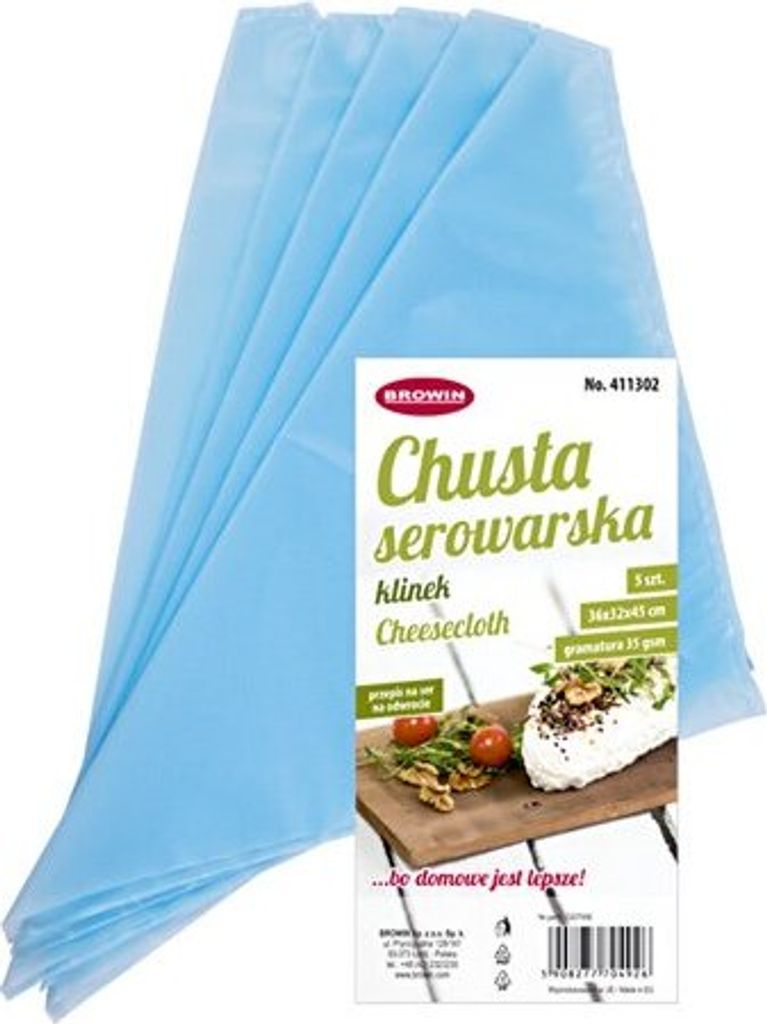 Sachet égouttoir pour fromage 36x32x45 5 pièces Image du produit 