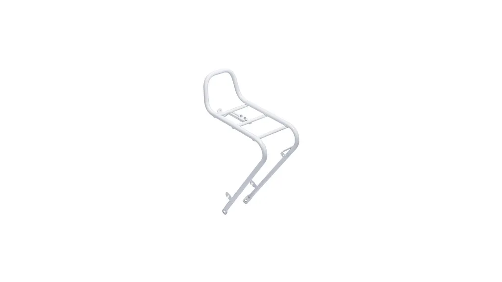 Porte-bagages vélo avant Steco Flow blanc rétro pour vélo de ville