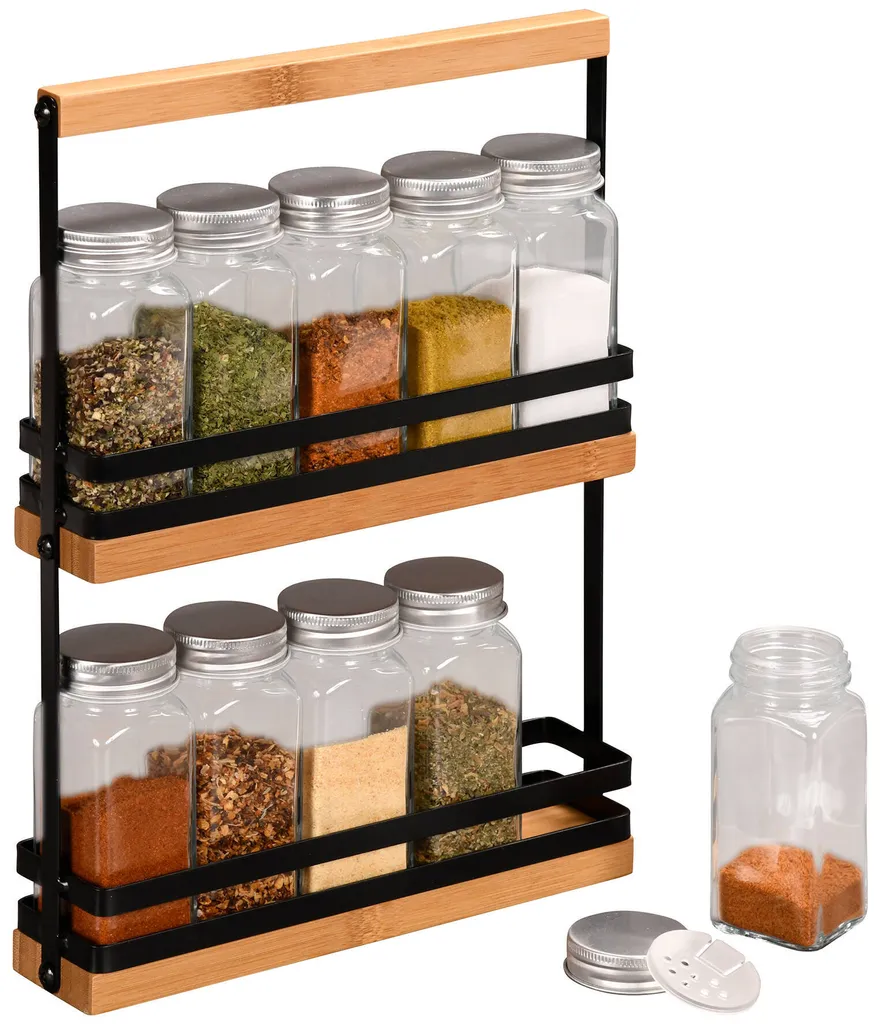 Rangement épices en verre 100 ml transparent avec couvercle hermétique
