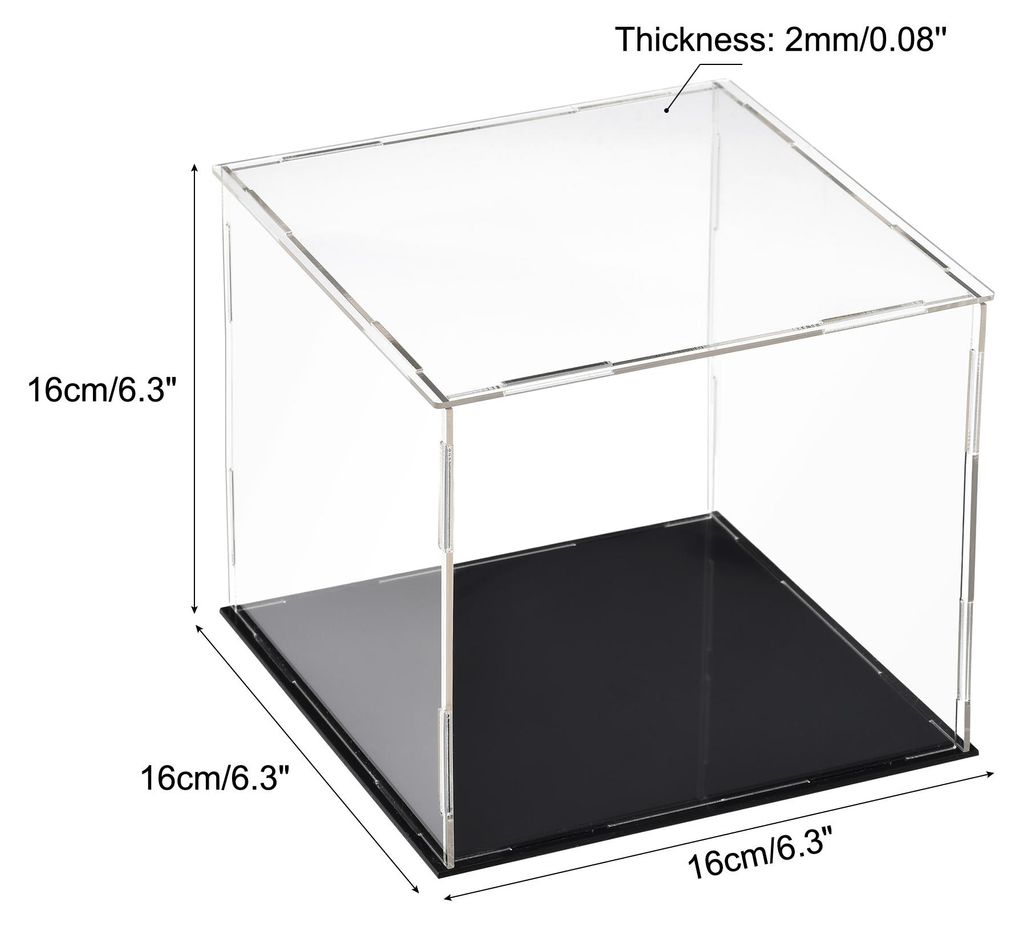 Acryl Klar Vitrine Box Staubdichter Schutz Wš¹rfel Sammlerstš¹ck Ausstellungsbox 15x15x15cm