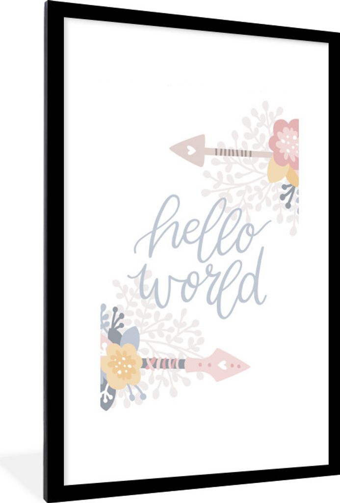 MuchoWow MuchoWow Gerahmtes Poster Zitat - Kinder - Jungen - Mädchen - Baby 60x90 cm - Poster mit zchwarzem Bilderrahmen - Dekoration - Wandpo...