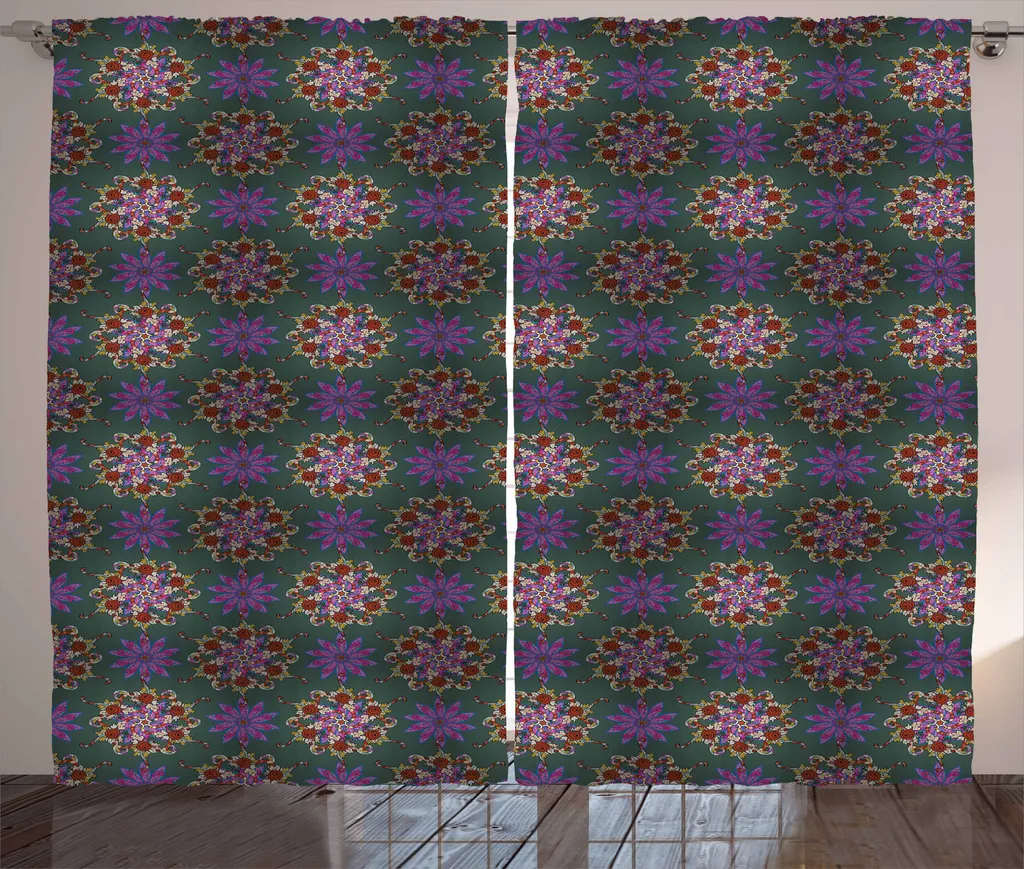 Tenda Multicolore Mandala ABAKUHAUS: Atmosfera Zen per Soggiorno 280x175