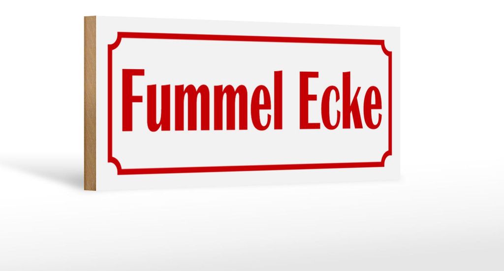 Holzschild Fummelecke 27x10cm Schlafzimmer Ecke