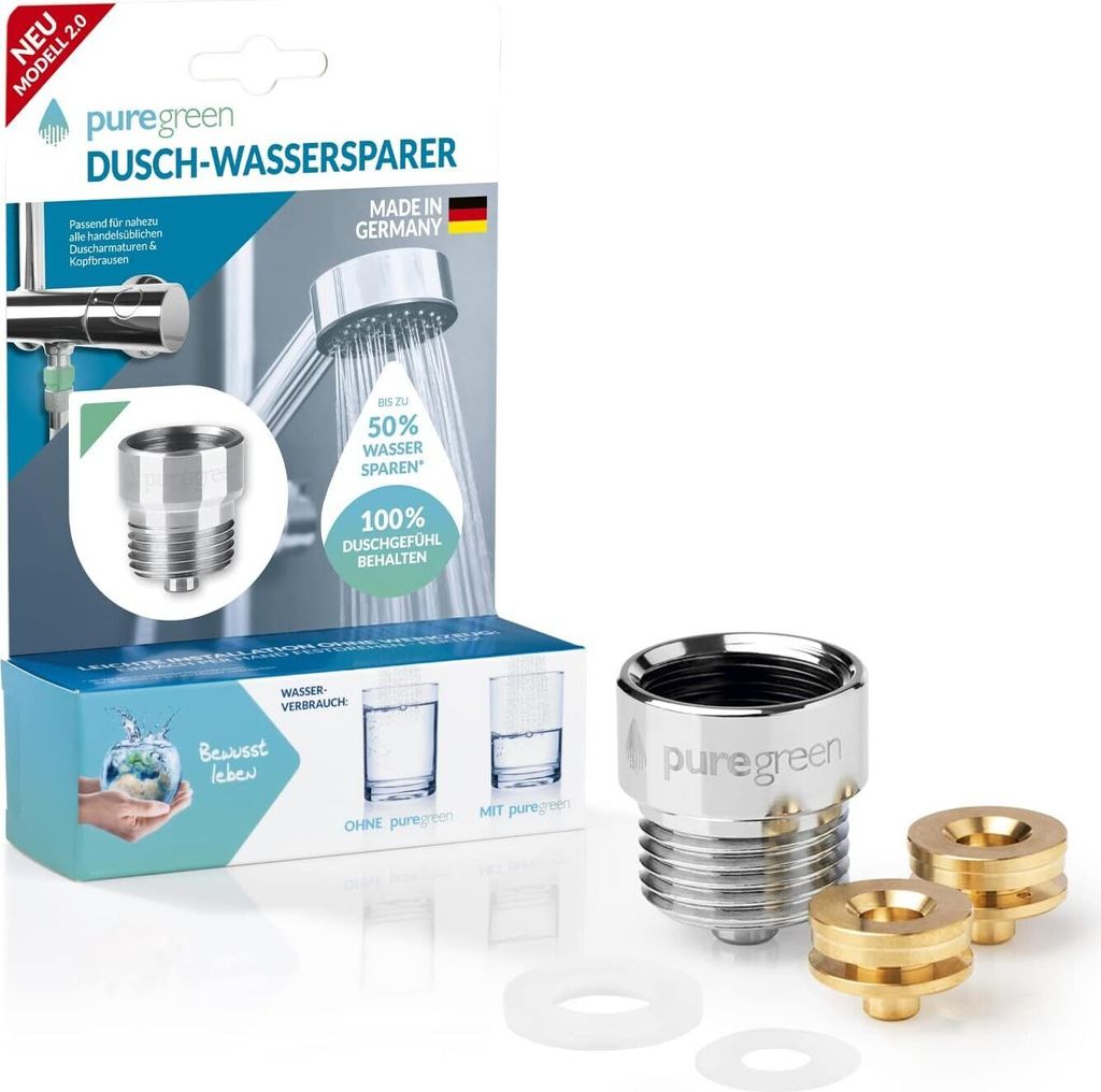 Dusch-Wassersparer chrom – spart bis zu 50 % Wasser ohne Produktbild 