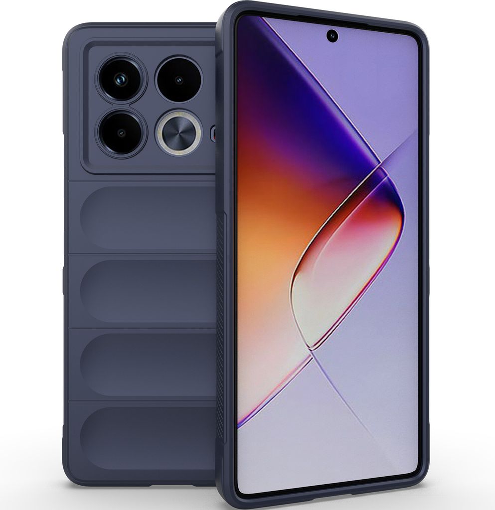 Handyhülle für Infinix Note 40 5G Weich TPU Silikon Stossfest Anti-rutsch Hülle Dunkelblau