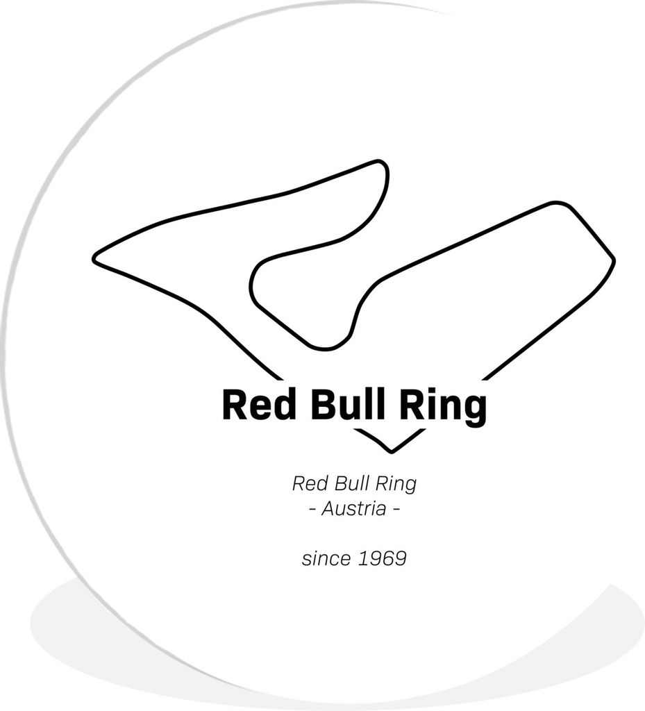 MuchoWow Rundes Wandbild - Runde Bilder Red Bull Ring - Formel 1 - Rennstrecke Ø 30 cm Kreis Wanddekoration Kunststoff - Wandkreis - Wandschmuck...