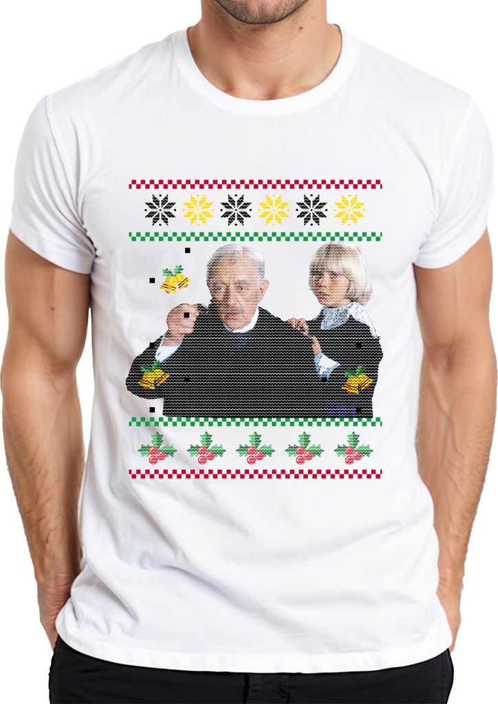Der kleine Lord - Ugly Christmas Sweater Weihnachten Weihnachtsgeschenk Herren T-Shirt, Weiß, M
