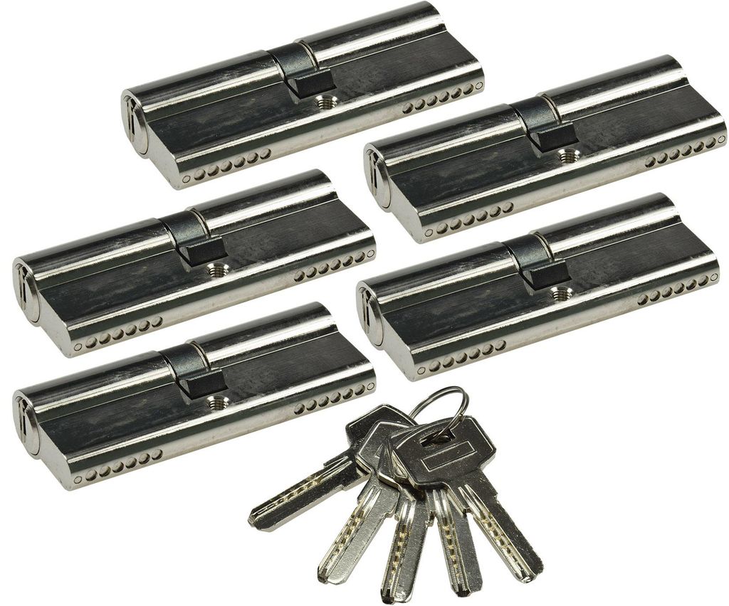 Schließzylinder-Set 5x 80mm (40+40mm) Profil-Zylinder 5 Produktbild 