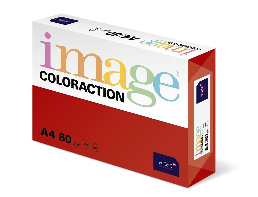 Antalis Kopierpapier image COLORACTION 80g\m² korallrot DIN A4