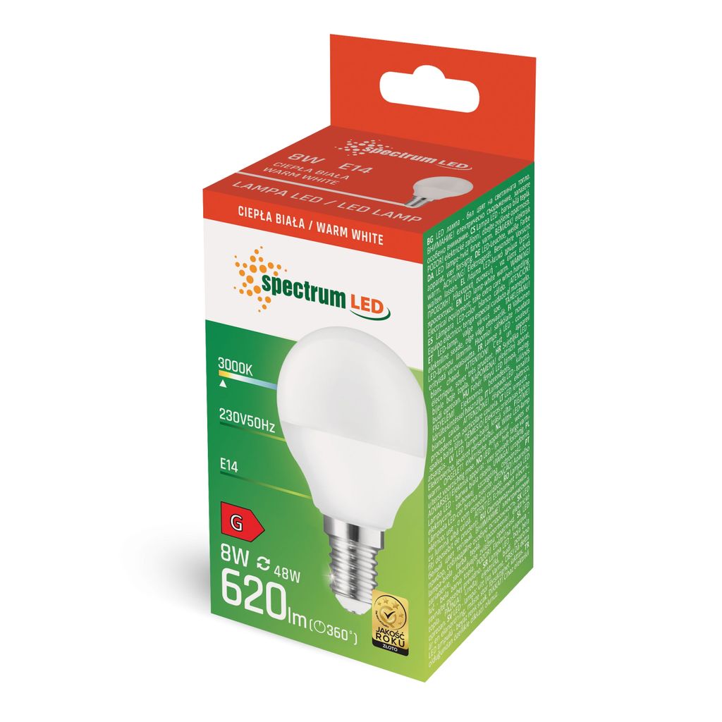 LED Leuchtmittel Tropfen 8W = 48W E14 matt Kugel 160° Produktbild 3