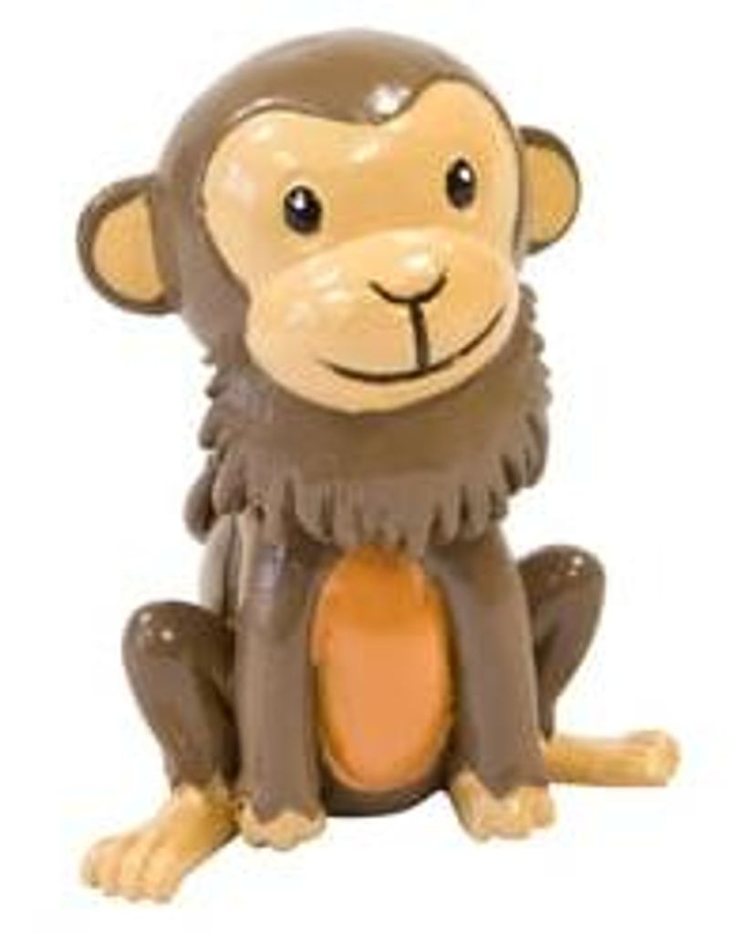 Harz-Figur Affe 3 cm x 3 cm braun Dschungel-Motto - Einheitsgröße