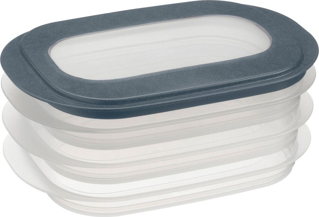 Sunware Aufschnittsdose Sigma Home 3er transparent/blau Produktbild 