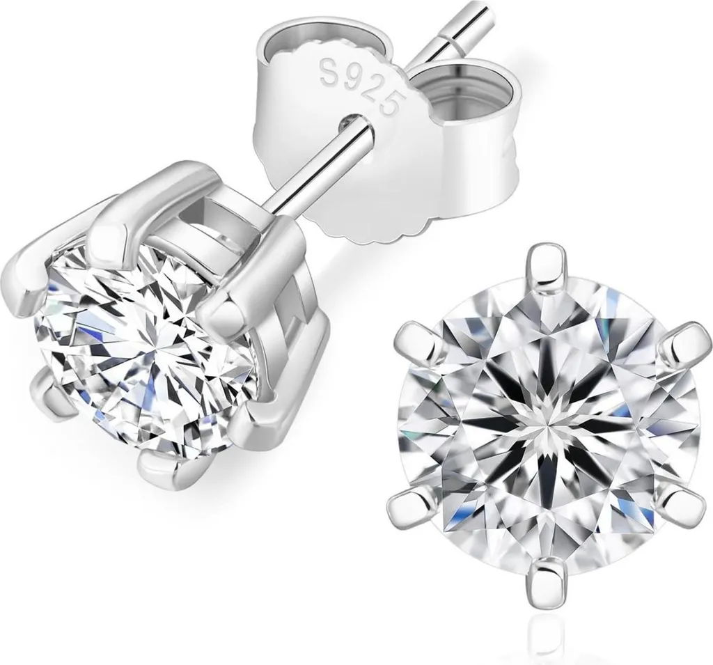 Orecchini Moissanite 1.6 Carati Argento 925 Diamante VVS1 Donna