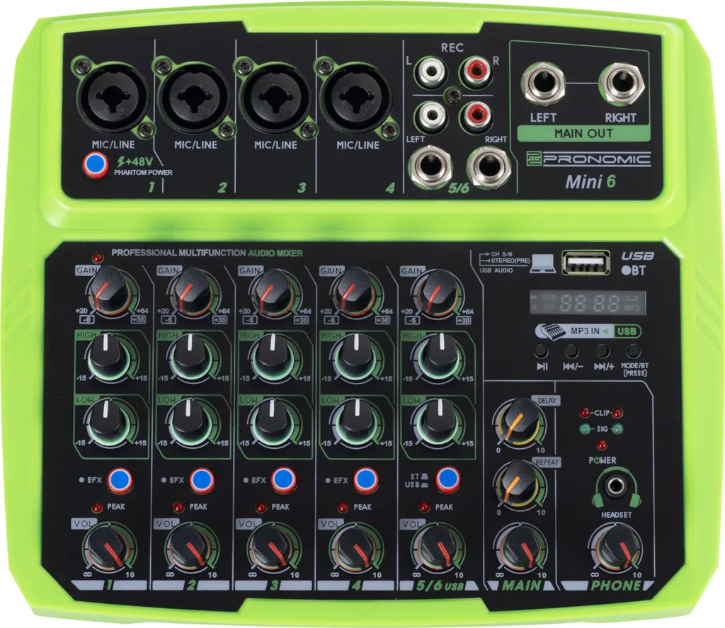 Pronomic Mini6 Solution de Mixage Contre le Souffle Audio Interface USB 6CH