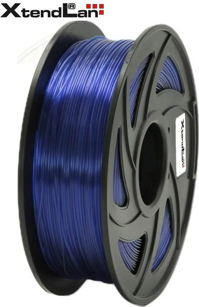 XtendLAN Filamento PETG 1,75mm Blu Trasparente - Estetica e Forza