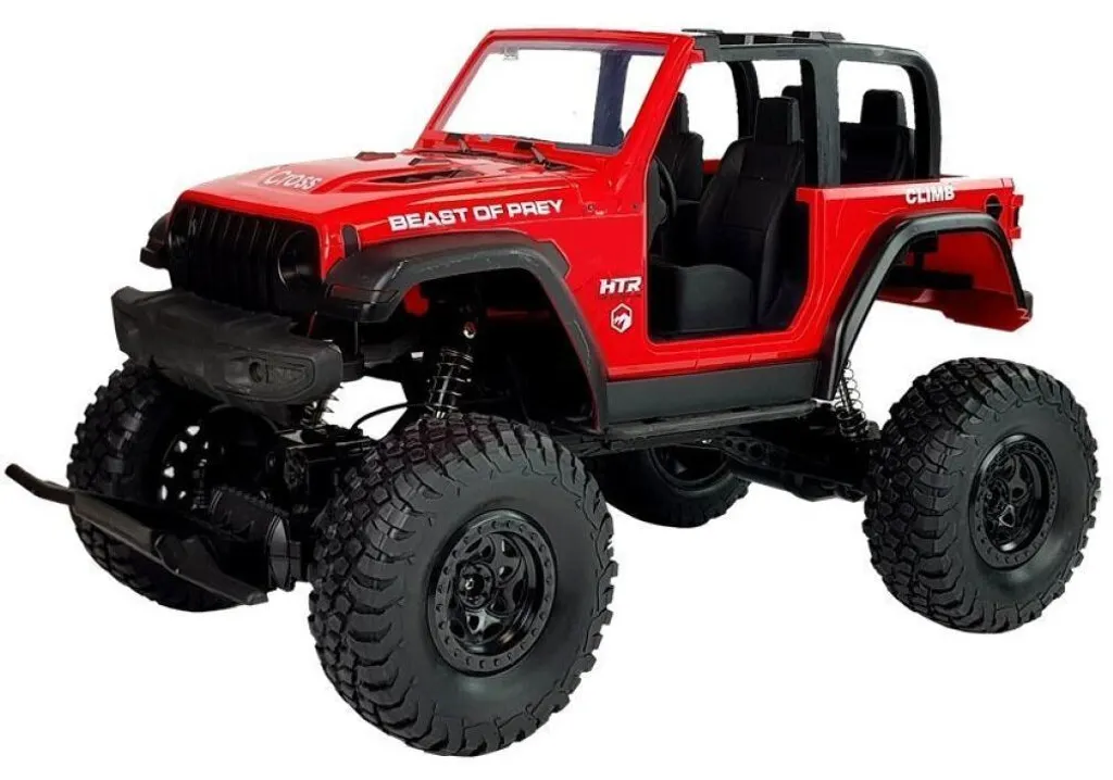 Jeep Rouge Télécommandée Tout-Terrain 2.4G - Jouet Extérieur Idéal