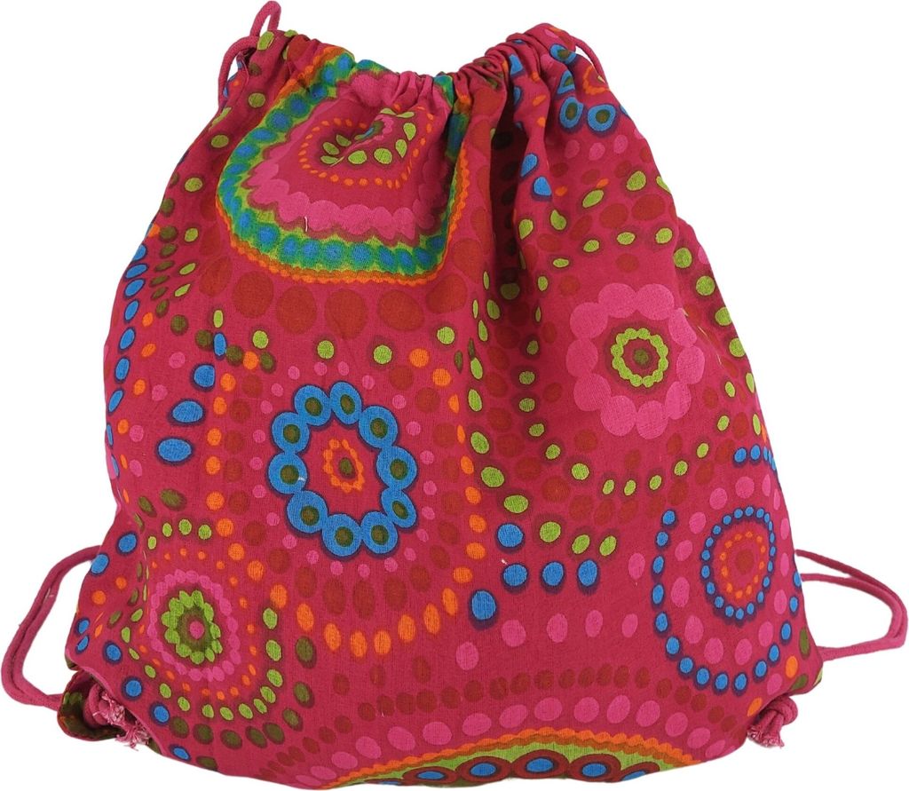 Sunsa Mädchen Turnbeutel Rucksack, Kinderrucksack, Stoffbeutel mit Kordelzug, Baumwolltasche bedruckt, Schule/ Kindergarten Sportbeutel, Stoff Ruc...