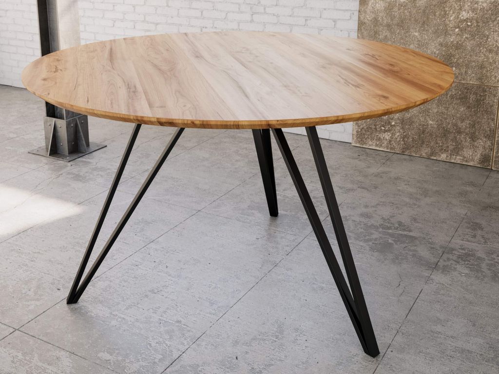 Runder Esszimmertisch 120 cm Insa, Esstisch naturfarben, Produktbild 