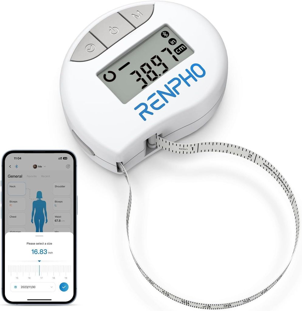 RENPHO Maßband Körper Smart Körpermassband, Bluetooth Produktbild 