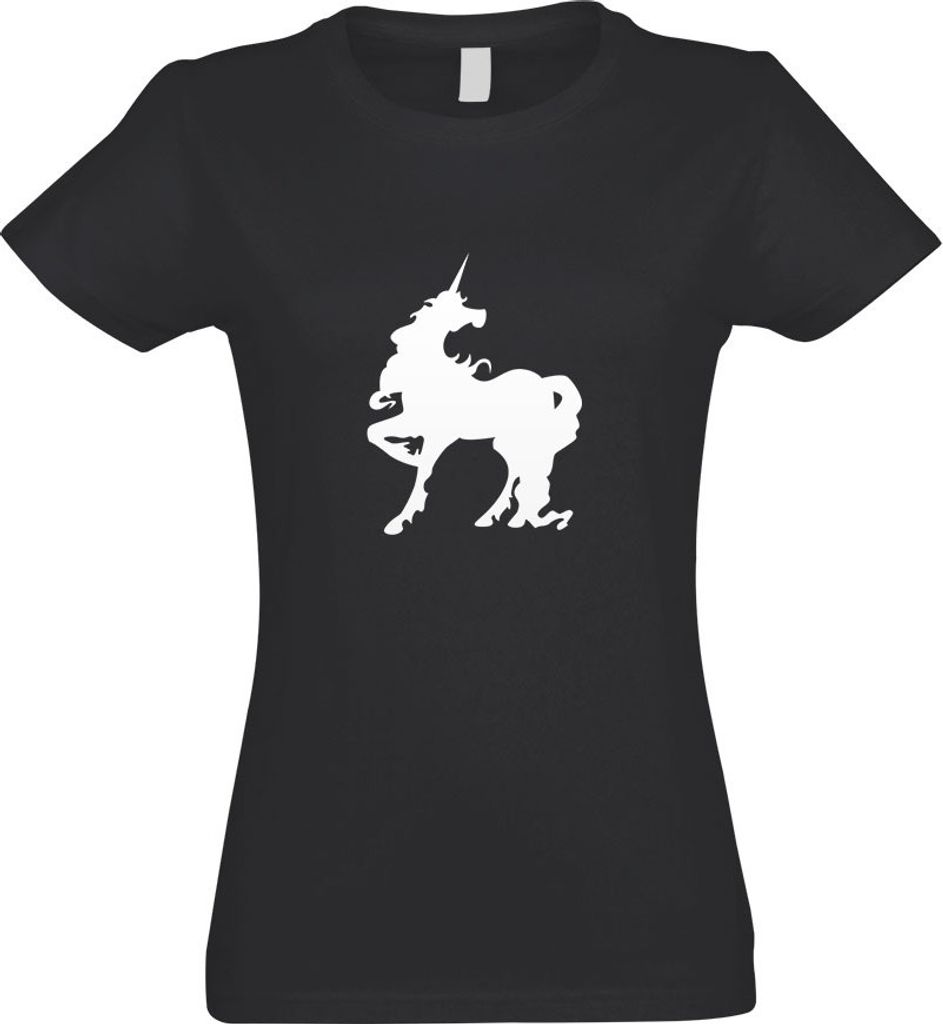 Kiwistar - T-Shirt tailliert - Damen - Graphit - Einhorn - mit Motiv Bedruckt - Funshirt Design - Sport - Freizeit - Damen - M