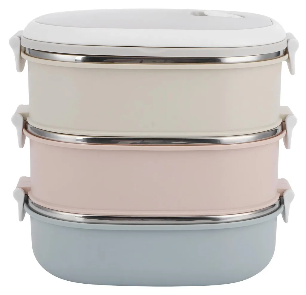 Lunch box inox 304 isolante avec 3 bacs séparés sans transfert odeur