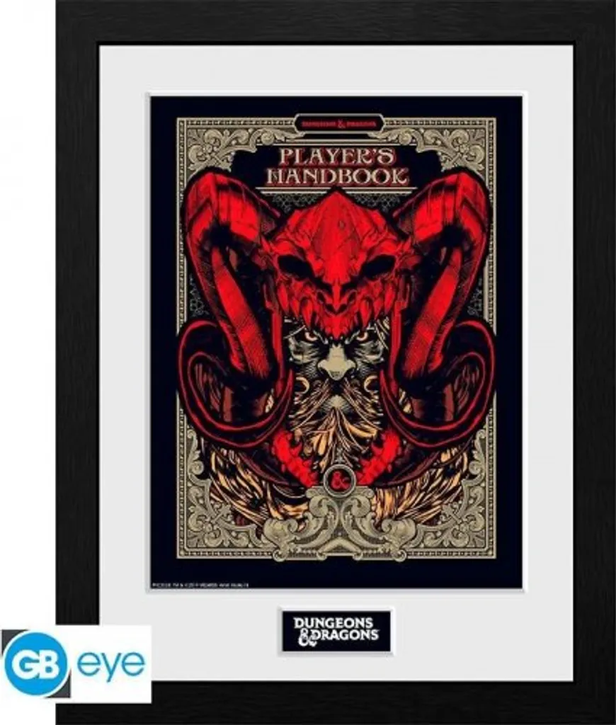 Décoration Murale Dungeons & Dragons Cadre Players Handbook Format 40x30