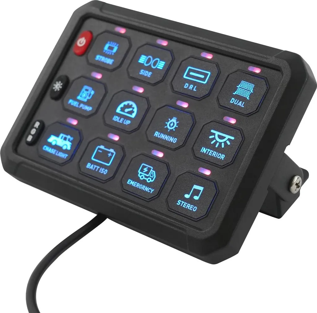 Interrupteur connecté noir tactile avec variateur d'intensité Wi-Fi
