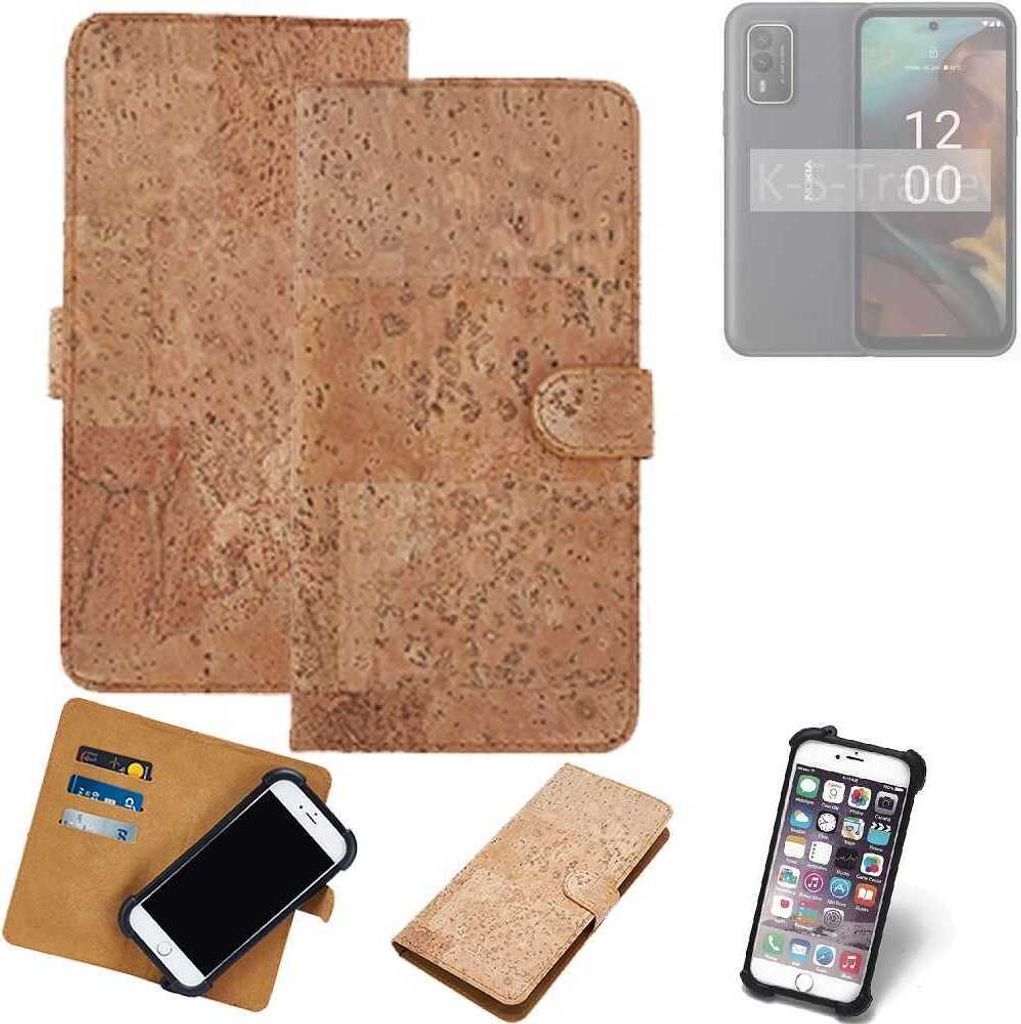 K-S-Trade Hülle kompatibel mit HMD XR21  Kork Handyhülle Produktbild 