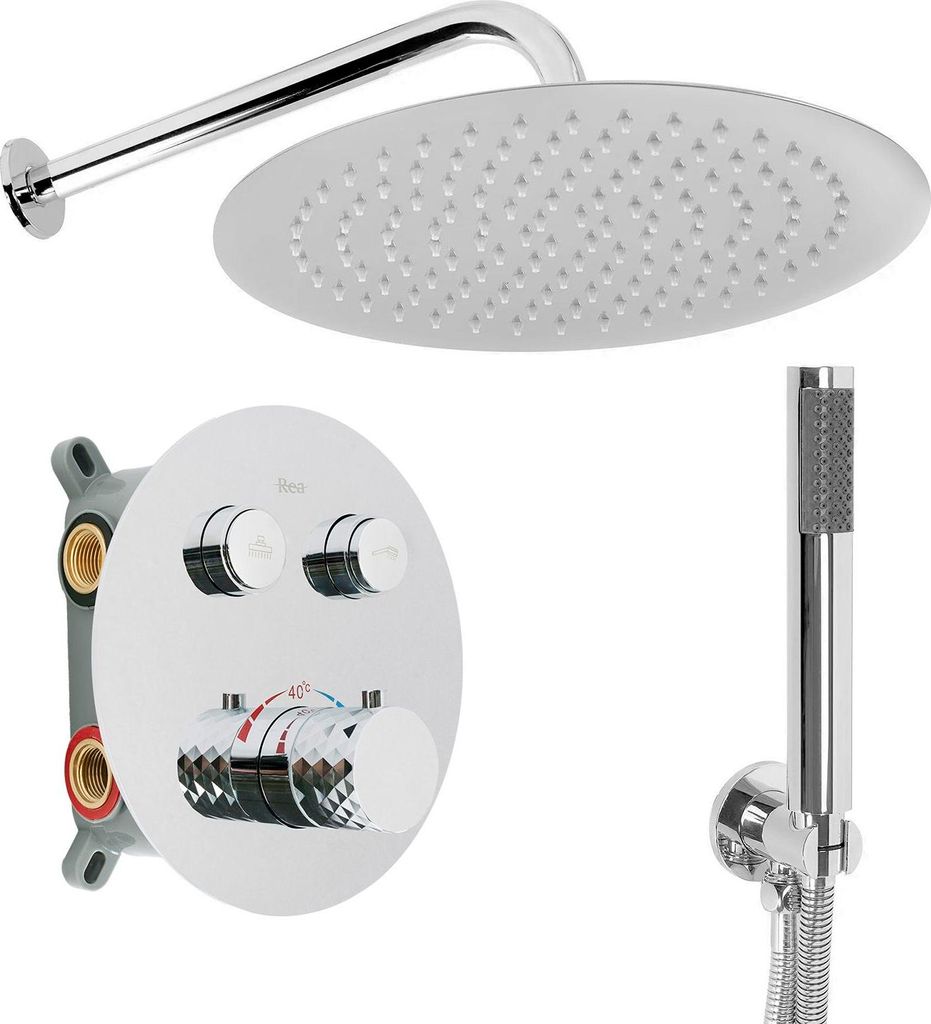 Duschset REA LUNGO DIAMOND + box Chrome