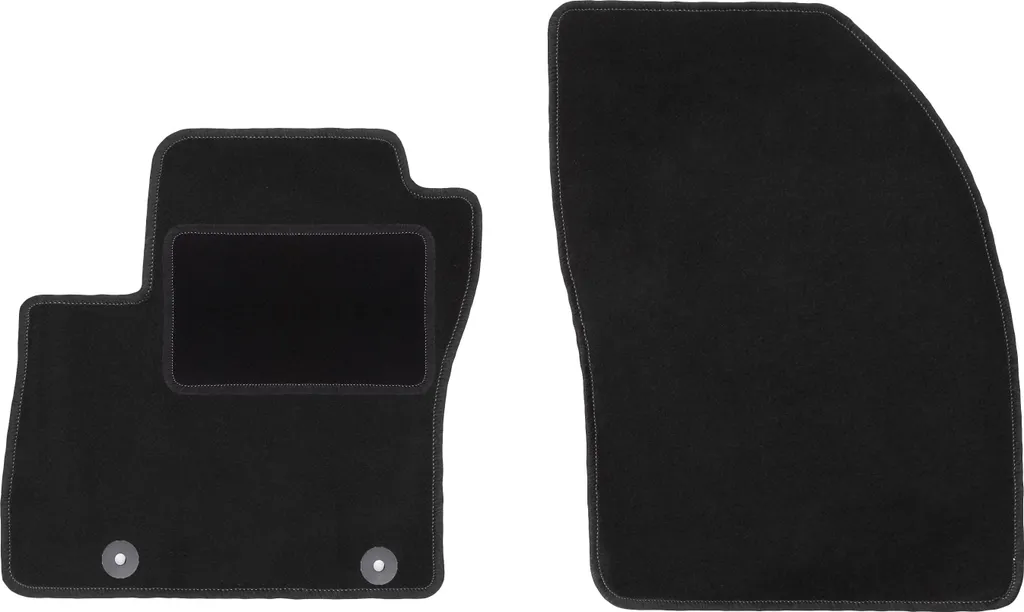 Wielganizator tappetini auto velours anteriori adatto per Ford Kuga MK1 (2008-2011, SUV) neri, set 2 pz, con fissaggi