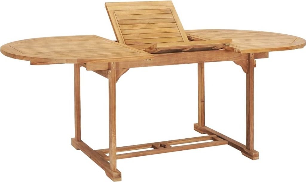 Möbel Garten-Ausziehtisch 150-200x100x75 cm Massivholz Teak - Gartentische 44675