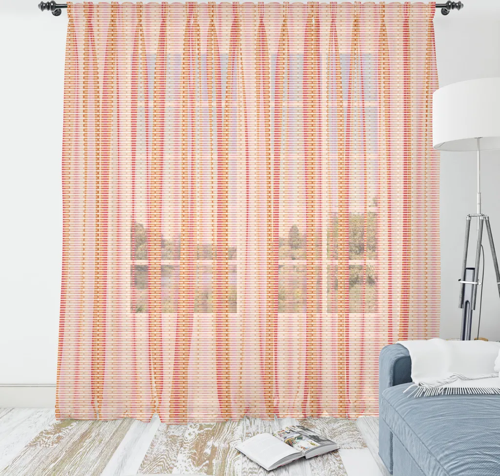 Arazzo Astratto Arancione Vermiglio 240x274cm | ABAKUHAUS Seta Satin