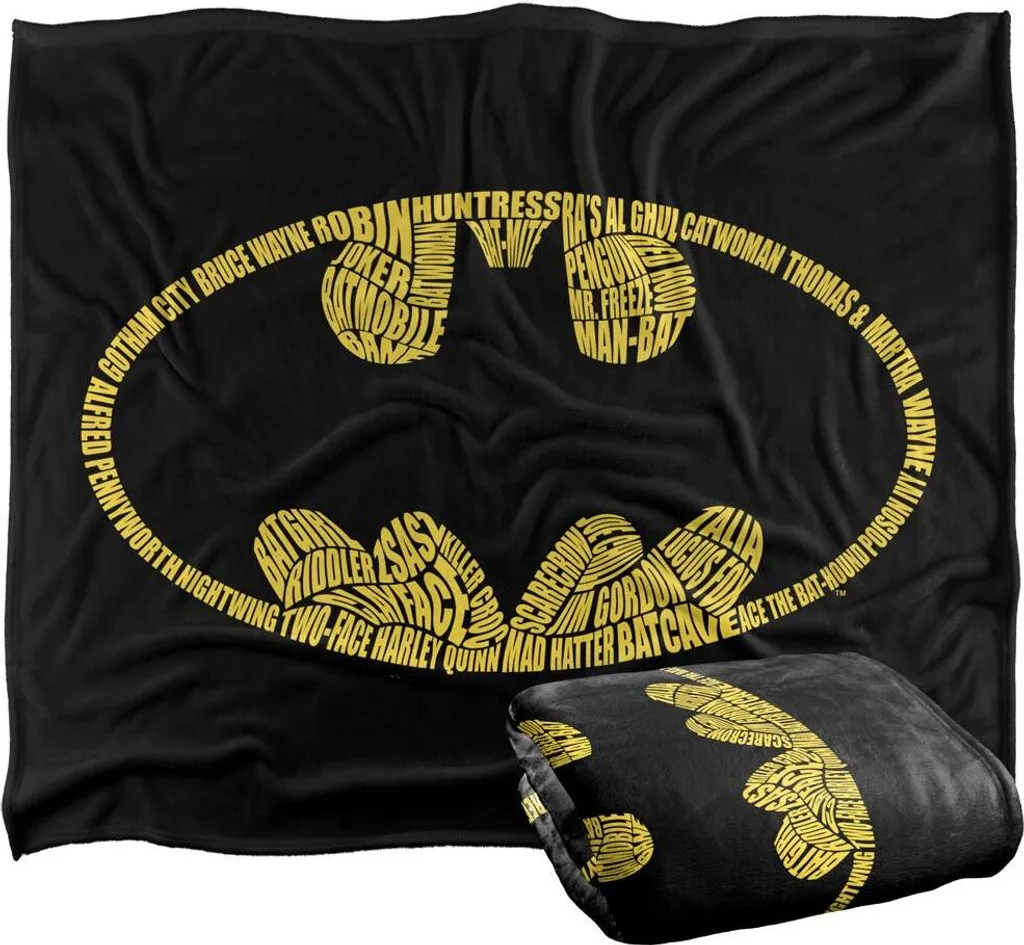 Couverture Batman Anti-Froid - Plaid Doux Logo TV18421 pour Hiver au Chaud