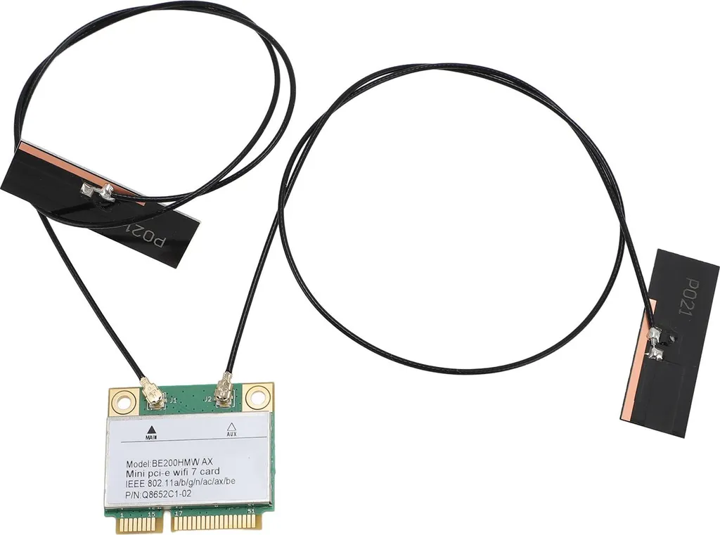 Finis les lags : Carte WiFi 7 BE200HMW Mini PCI-E 8774Mbps avec Antennes