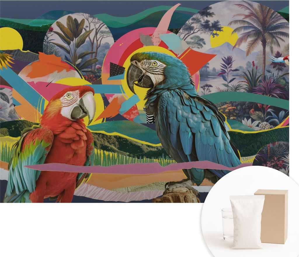 Fototapete - Wandbilder für Wohnzimmer - 208x146 cm - Dekorative Wandfolie - Modernes Design für Wanddekoration - Tapeten für Innenräume - Exot...