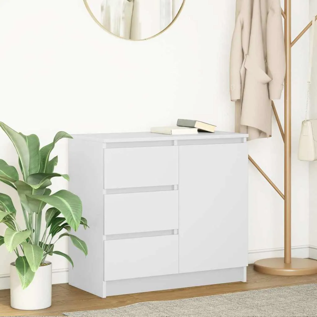 Maison Exclusive Credenza Bianca 71x35x65 cm | Mobiletto con Cassetto