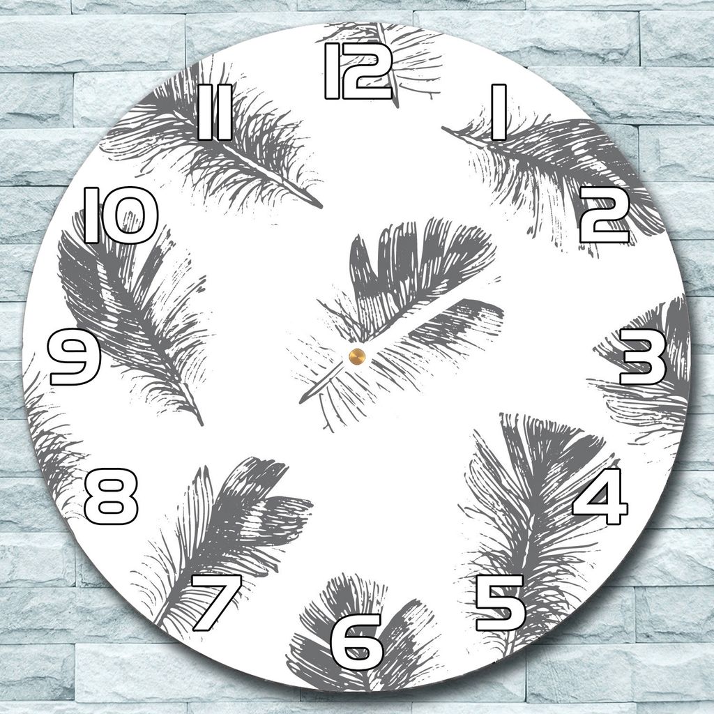 Wanduhr aus Glas Rund fi 30 Feder Vintage Still Quarz Deko Schlafzimmer Büro