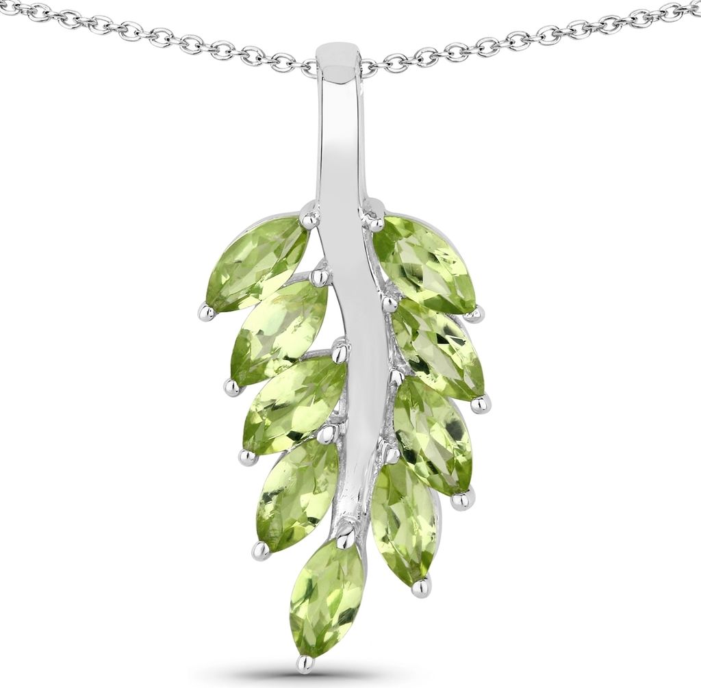Rafaela Donata Kette Floral Sterling Silber Peridot Produktbild 