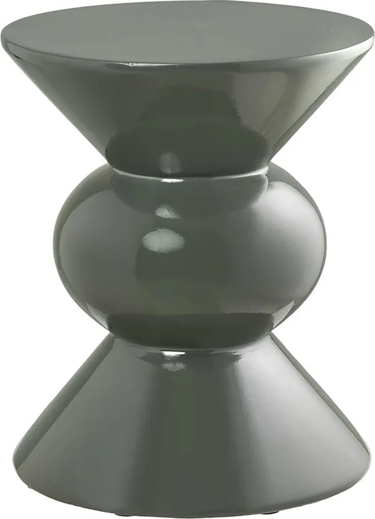 Petit meuble d'appoint cylindrique David 41 cm coloris vert émeraude