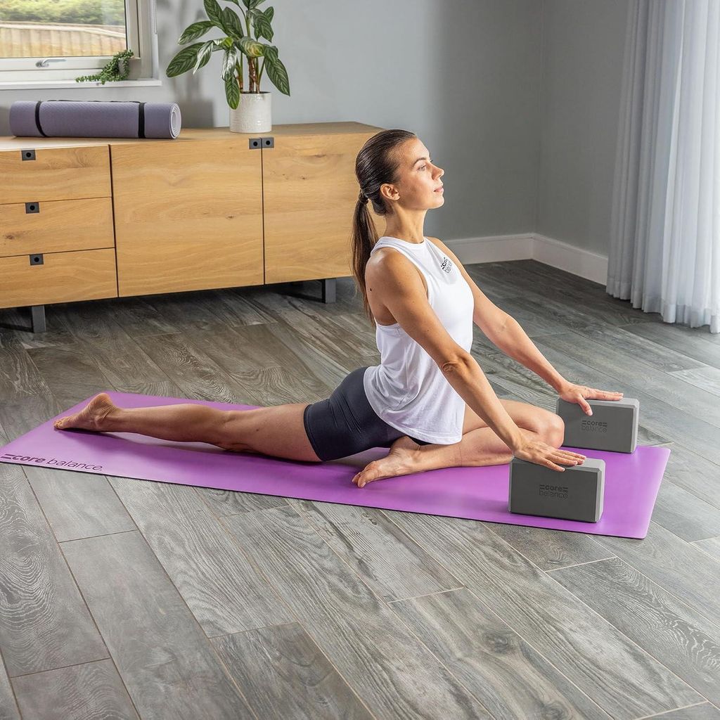 Yoga Block Set und Verstellbares Yoga Band mit D-Ring für Einfachere Haltungen