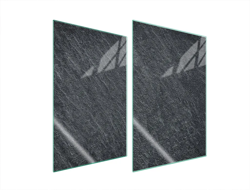 Copri Fornelli Design Ardesia 2 Pezzi 35x52 Vetro Temperato
