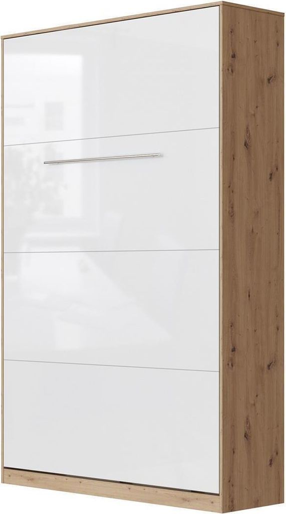 SMARTBett Standard Komfort Lattenrost 120x200 Vertikal Komfort Wildeiche/Weiss Hochglanz