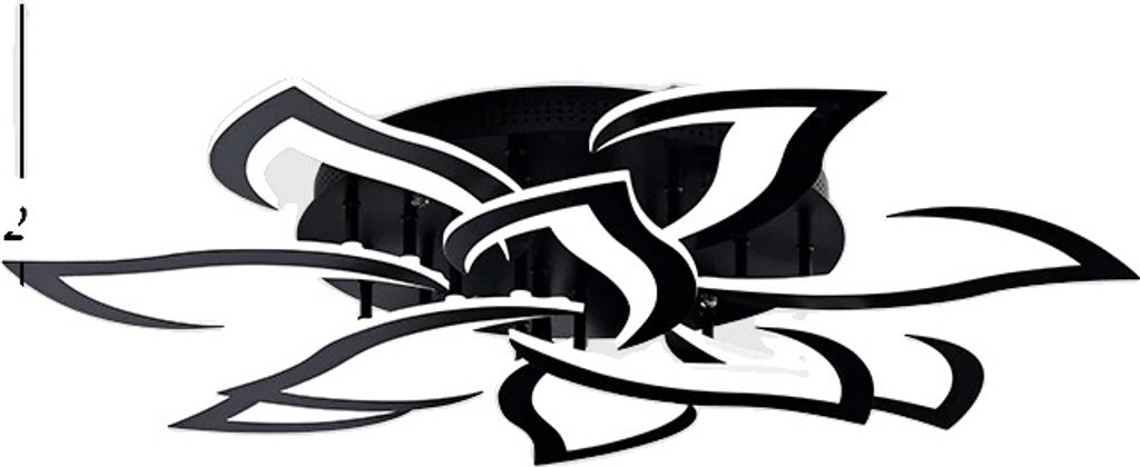 LED-Kronleuchter, dimmbare Helligkeit, Fernbedienungsfunktionalität, schwarz 10 Lichter, APP mit RC dimmbar