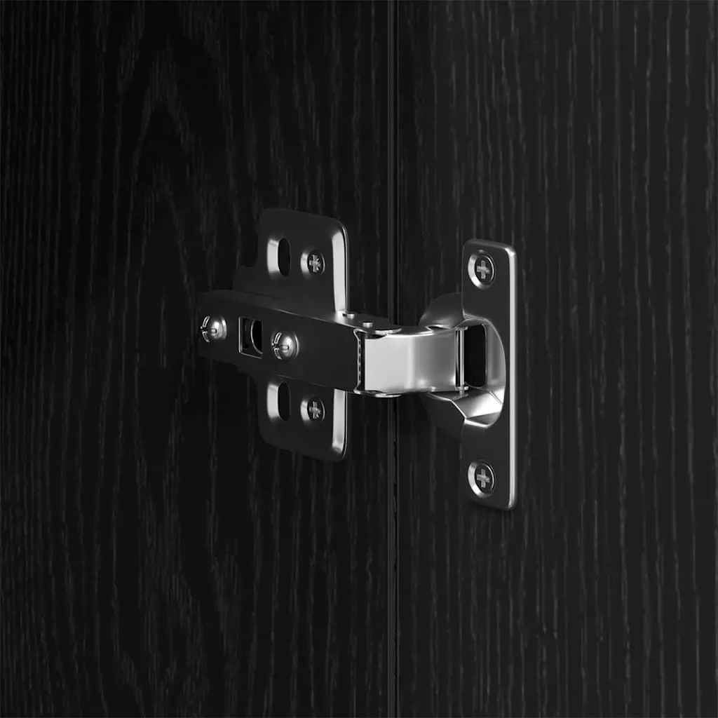 Mobile Bagno Colonna Rovere Nero 30x30x190 cm - Maison Exclusive - 10