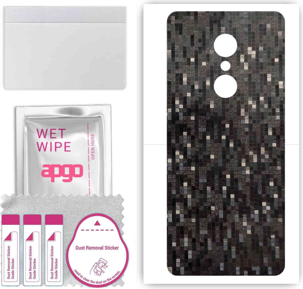 apgo Rückseite Schutzfolie, Skin, kompatibel mit Alcatel 3c, Hinten Displayschutzfolie aus Vinylfolie, kratzfest, einfache Montage - Carbon Black ...