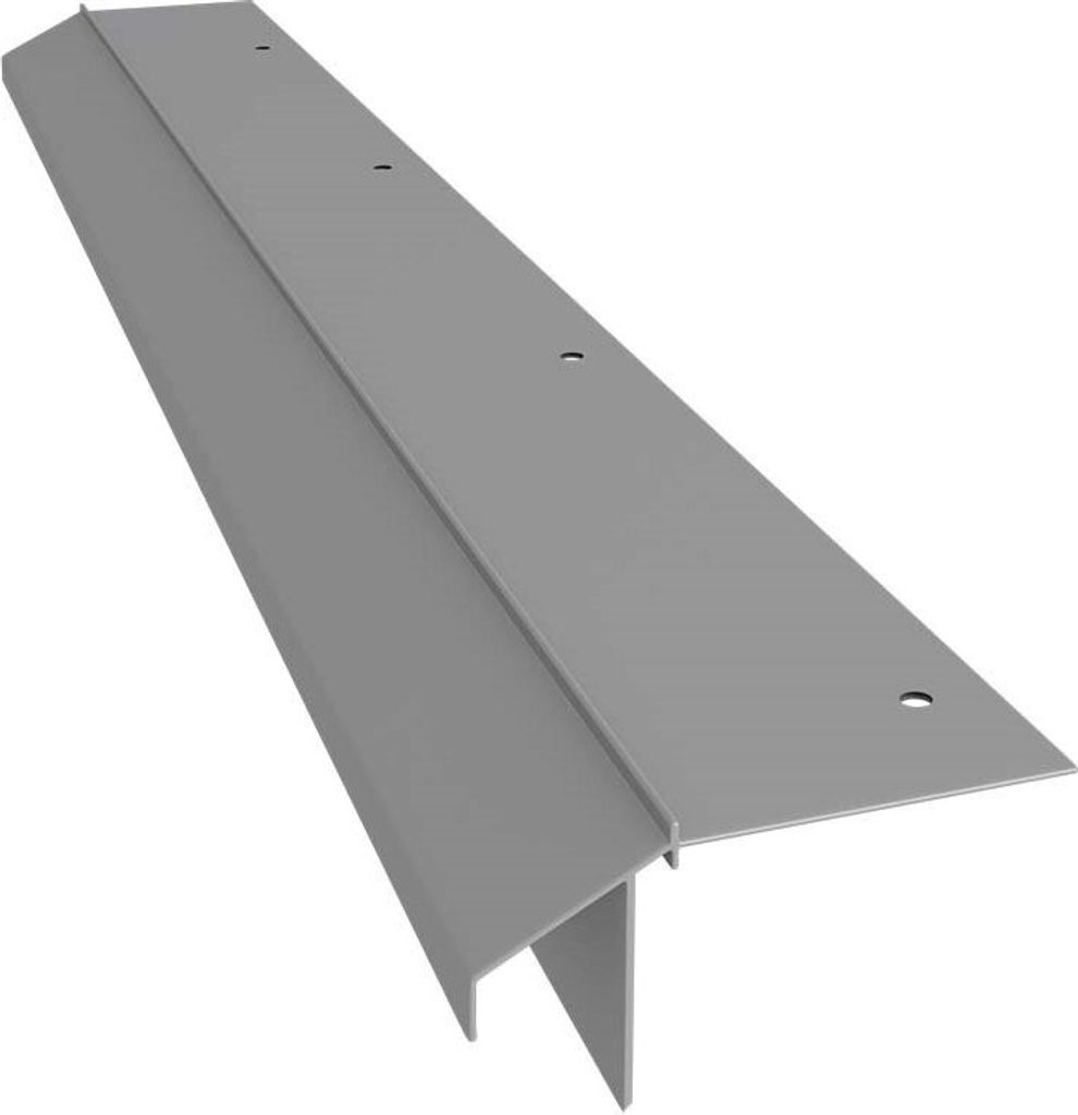 Renoplast Aluminium Traufprofil K10R Harzböden, Profil 200cm, Grau